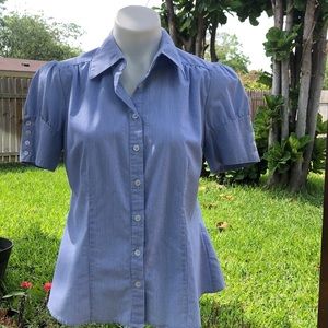 Blue pin strip shirt